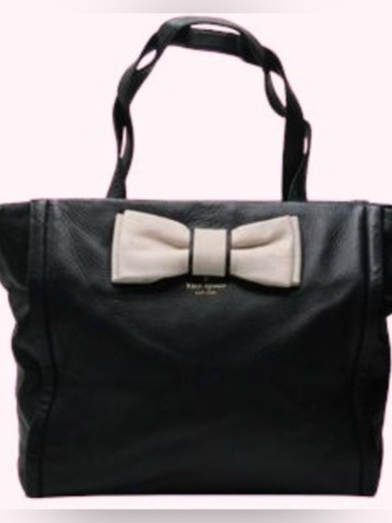 kate spade Handbags - Kate Spade Black Tote with Cream Bow